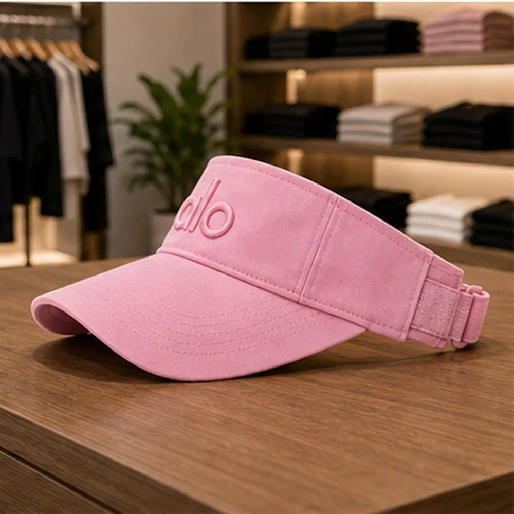 ALO Yoga Pink Workout Open Top Visor Hat NWT
